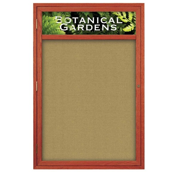 Sliding Glass Door Radius Letterboard, Hdr, 96"x48", Black/Green